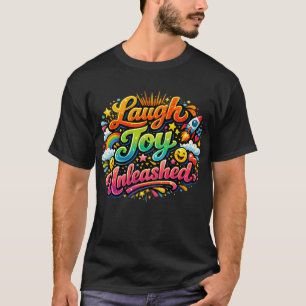 Camiseta Alegria Desenfreada: Gráfico de Explosão Radiante