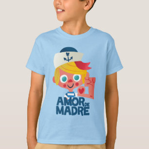 Camiseta Alegria do Marinheiro: AMOR DE MADRE Cartoon