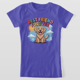 Camiseta Alegria Dourada: A Melhor Amiga Para Sempre