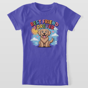 Camiseta Alegria Dourada: A Melhor Amiga Para Sempre