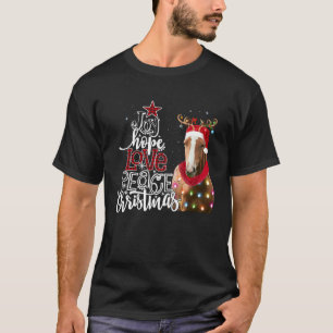 Camiseta Alegria Esperança Amor Paz Natal Cavalo Rena do Pa