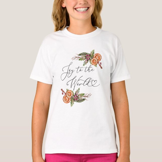 Camiseta Alegria Moderna Ao Natal Do Mundo (Frente)