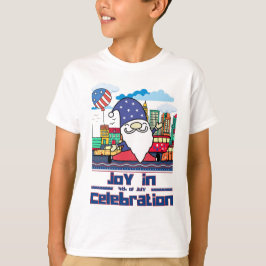 Camiseta Alegria na Celebração do Dia 4 de Julho