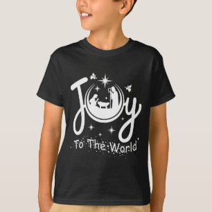 Camiseta Alegria Para O Mundo Jesus Natal Cena De Natividad