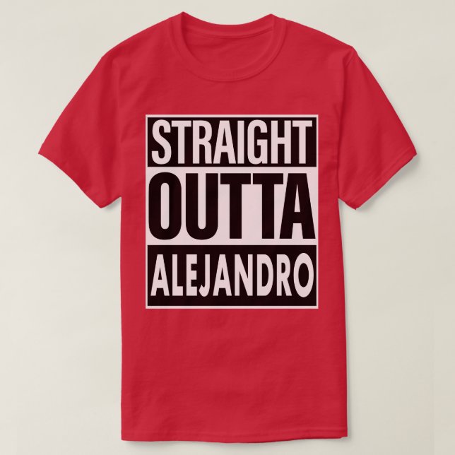 Camiseta Alejandro Name Hetero Outta Alejandro (Frente do Design)