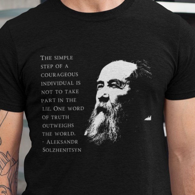 Camiseta Aleksandr Solzhenitsyn Tee Tradicional (Criador carregado)