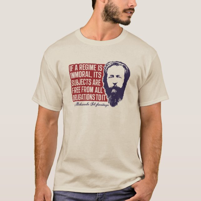 Camiseta Aleksandr Solzhenitsyn - Viva Não Mentira (Frente)