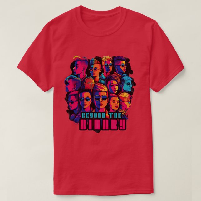 Camiseta Além da Impressão de Arte Binária Poderosa e Inclu (Frente do Design)