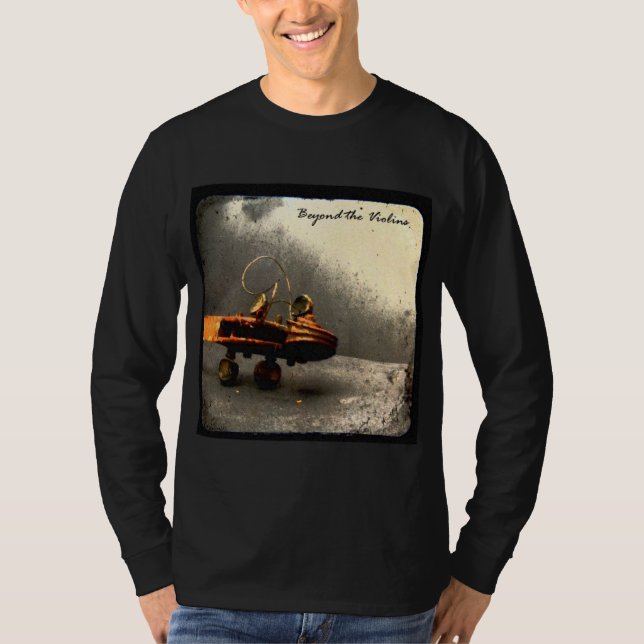 Camiseta Além da luva longa dos violinos (Frente)
