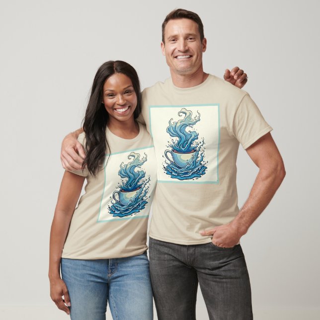 Camiseta Além da Xícara Diária (Unissex)