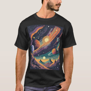 Camiseta Além do Horizonte: Paisagens Espaciais Exploradas