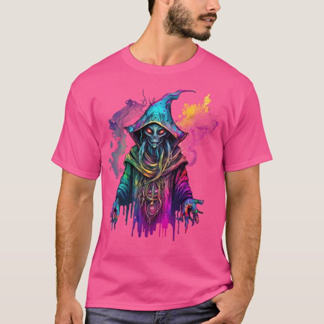 Camiseta Além Dos Mundos Desencadeie A Sorceria Cósmica (Frente)