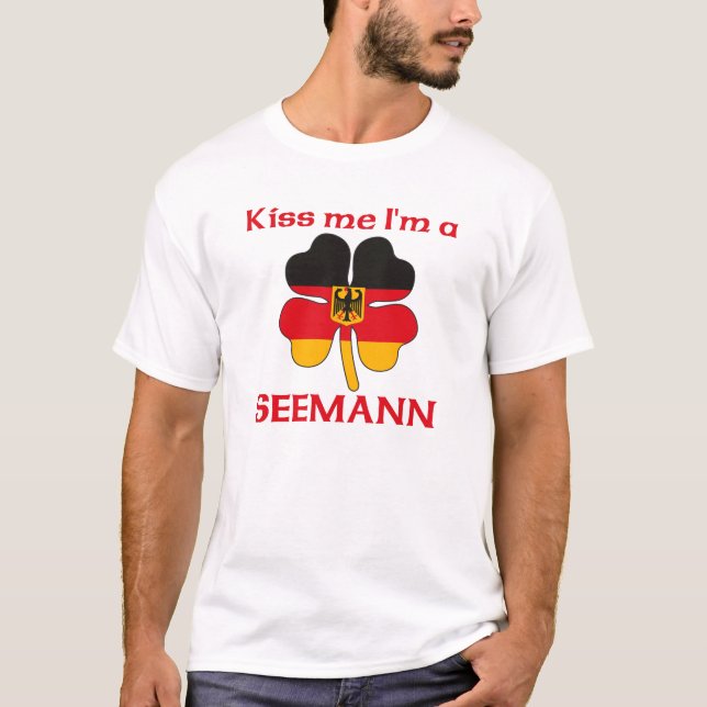 Camiseta Alemães personalizados beijam-me que eu sou (Frente)