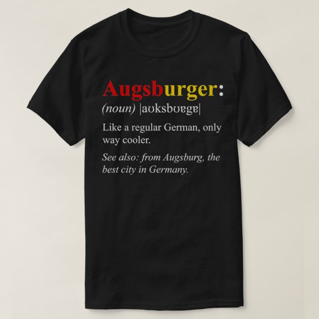 Camiseta Alemanha Bandeira Augsburg Design Augsburger Defin (Frente do Design)