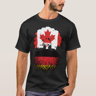 Camiseta Alemanha Canadense Canada Tree Roots Flag Alemanha