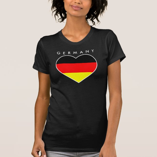 Camiseta Alemanha coração futebol Shirt “Germany " (Frente)