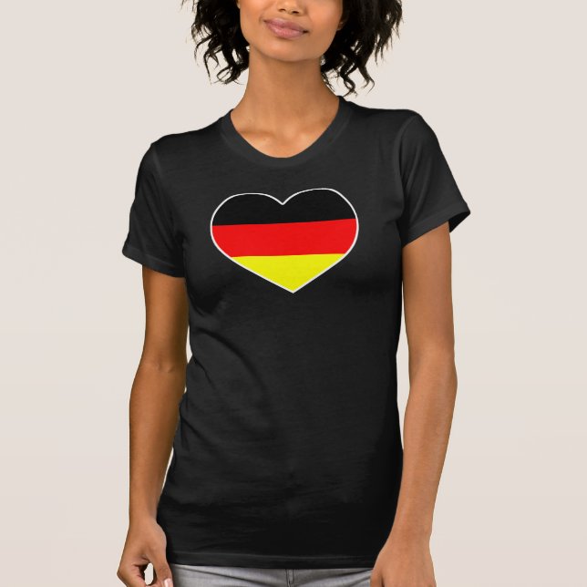 Camiseta Alemanha coração futebol Shirt “Germany " (Frente)