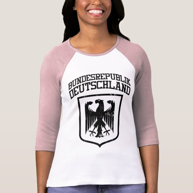 Camiseta Alemanha de Bundesrepublik/alemão Eagle (Frente)