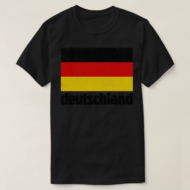 Camiseta Alemanha de Sinalizador de Estilo Desvanecido na A (Frente do Design)