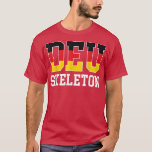 Camiseta Alemanha Flagge DEU Skeleton