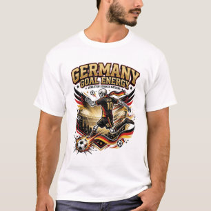 Camiseta Alemanha Gol Energia Esqueleto Atacante Nações Neg