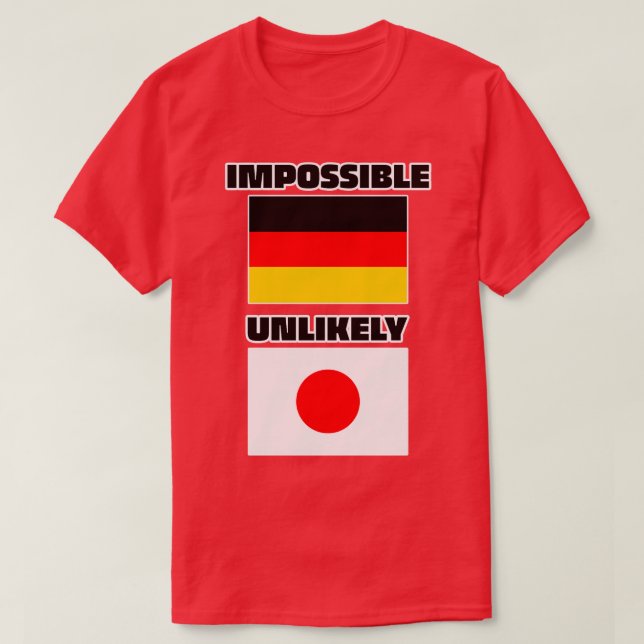 Camiseta Alemanha Impossível Japão Improvável (Frente do Design)