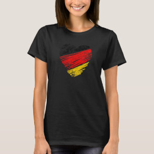 Camiseta Alemanha nas cores do coração da bandeira