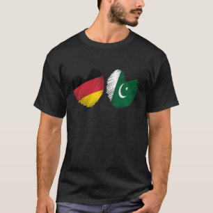 Camiseta Alemanha Paquistão Heart German Flag Pakistani Fla