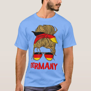 Camiseta Alemanha por Moça Bandeira Alemã para Mulheres Ale