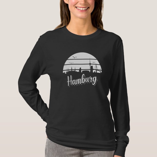 Camiseta Alemanha Skyline Hamburg (Frente)