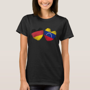 Camiseta Alemanha Venezuela Sinalizador alemão do coração