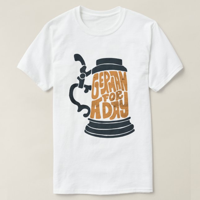 Camiseta Alemão Afastado Por Um Dia Festa De Cerveja De Okt (Frente do Design)