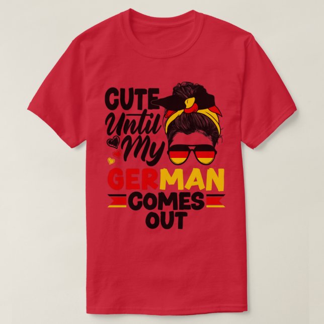 Camiseta Alemão Alemão - Bandeira Alemã - Cuada Até Minha C (Frente do Design)