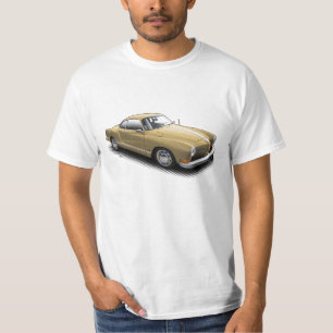 Camiseta Alemão clássico Dourado Ghia no t-shirt branco