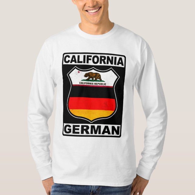 Camiseta Alemão da Califórnia americano (Frente)