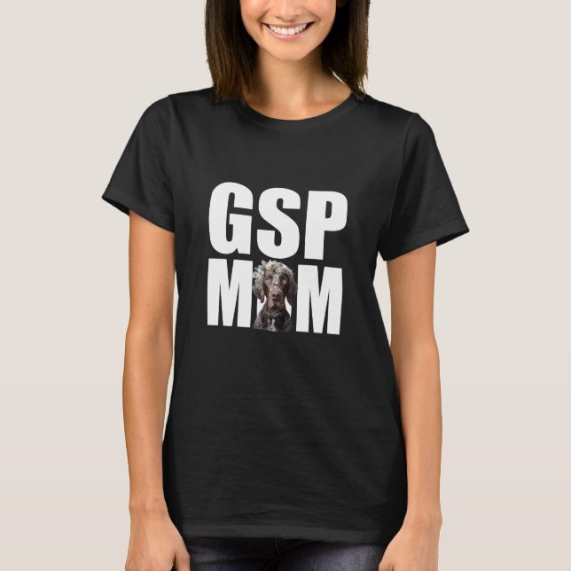 Camiseta Alemão de Ponteiro de Curta SPG Mãe (Frente)