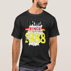 Camiseta Alemão desde 1988 Patrimônio Germay Flag Pride Vet