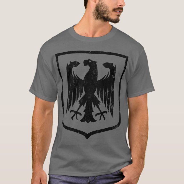 Camiseta Alemão Eagle - brasão da alemanha (Frente)