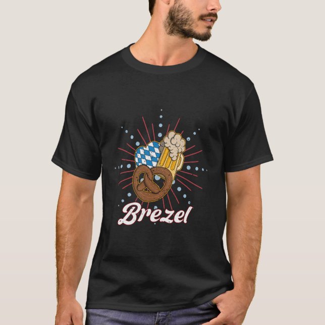 Camiseta Alemão Pretzel Wurst Festival Bavariano Dirndl Deu (Frente)