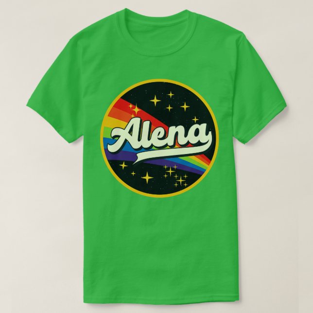 Camiseta Alena Rainbow No Space Vintage Style (Frente do Design)