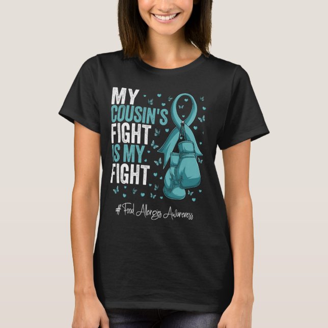 Camiseta Alergia à Comida da Trisinha Teal (Frente)