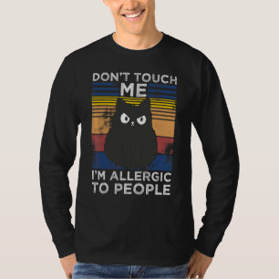 Camiseta Alergia A Gato Humano Dizendo Divertimento