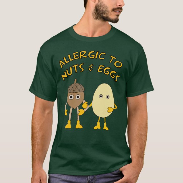 Camiseta Alergia a Loucos e ovos (Frente)