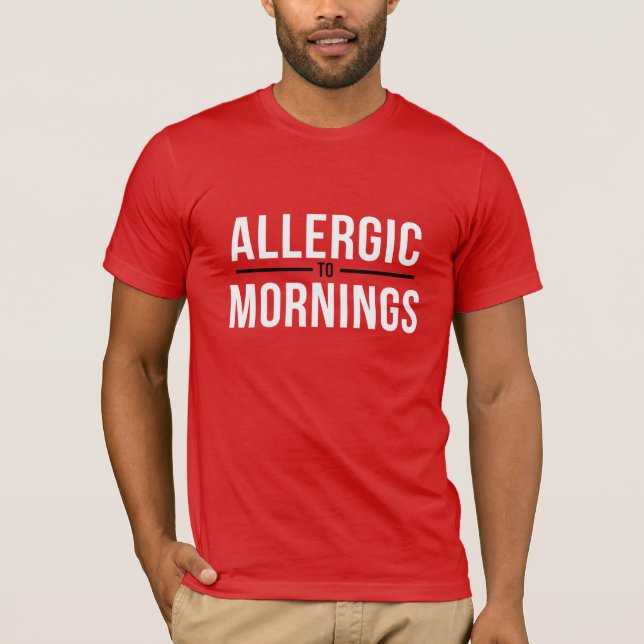 Camiseta Alergia a Manhãs White (Frente)