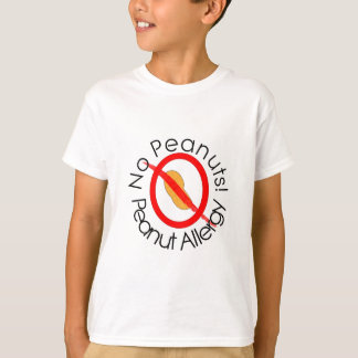 Camiseta Alergia ao amendoim Sem Camisa-T de amendoim