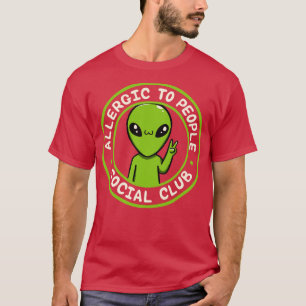 Camiseta Alergia ao Clube Social do Pessoas Engraçado por T