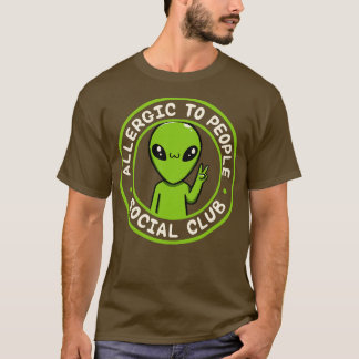 Camiseta Alergia ao Clube Social do Pessoas Engraçado por T