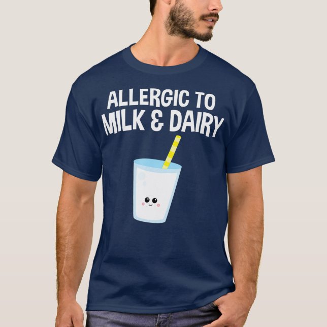 Camiseta Alergia ao Leite e à Comida de Leite Alergia (Frente)