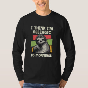 Camiseta Alergia Às Manhãs Sloth Lazy Sloth Night Shift