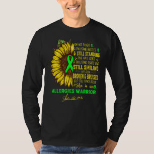 Camiseta Alergia Consciência Que Ela É Uma Guerreira De Ale